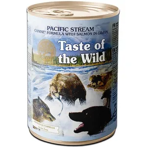 35% OFF: Premium Taste of the Wild Smoked Salmon in Gravy - Pacific Stream Canned Dog Food, 390g