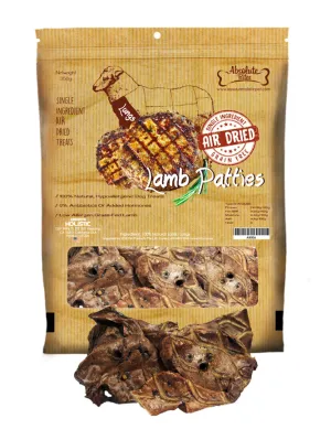 Absolute Bites Air Dried Lamb Patties Dog Treats 300g