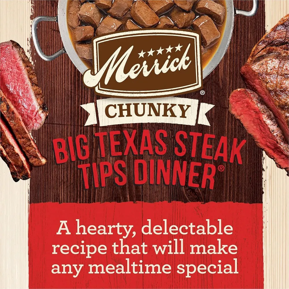 Adult Grain Free Chunky Big Texas Steak Tip Dinner Dog Can