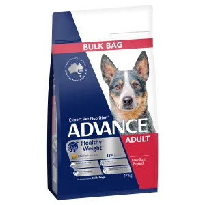 Advance Chicken and Rice Healthy Weight Medium Breed Adult Dry Dog Food 17kg