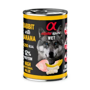 Alpha Spirit Rabbit with Banana Wet Dog Food