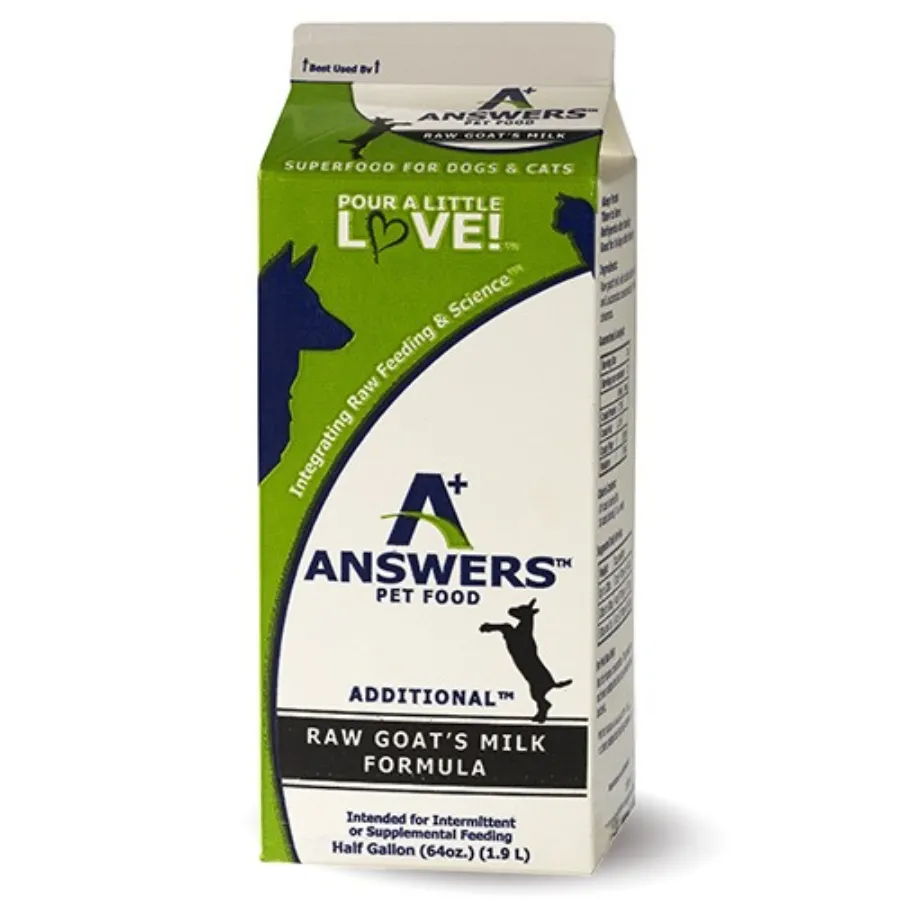 Answers Pet Food Raw Goats Milk For Dogs & Cats