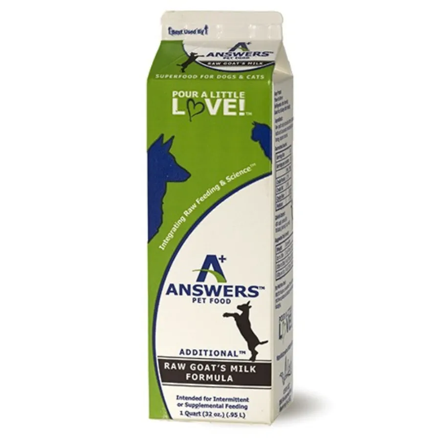 Answers Pet Food Raw Goats Milk For Dogs & Cats