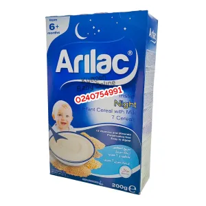 Arilac Instant Night Infant Cereal With Milk [7 Cereals] (200g) 6m 