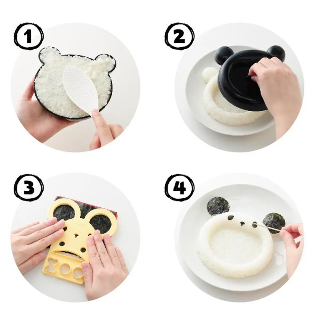 Bear & Cat Curry Rice Mould Set