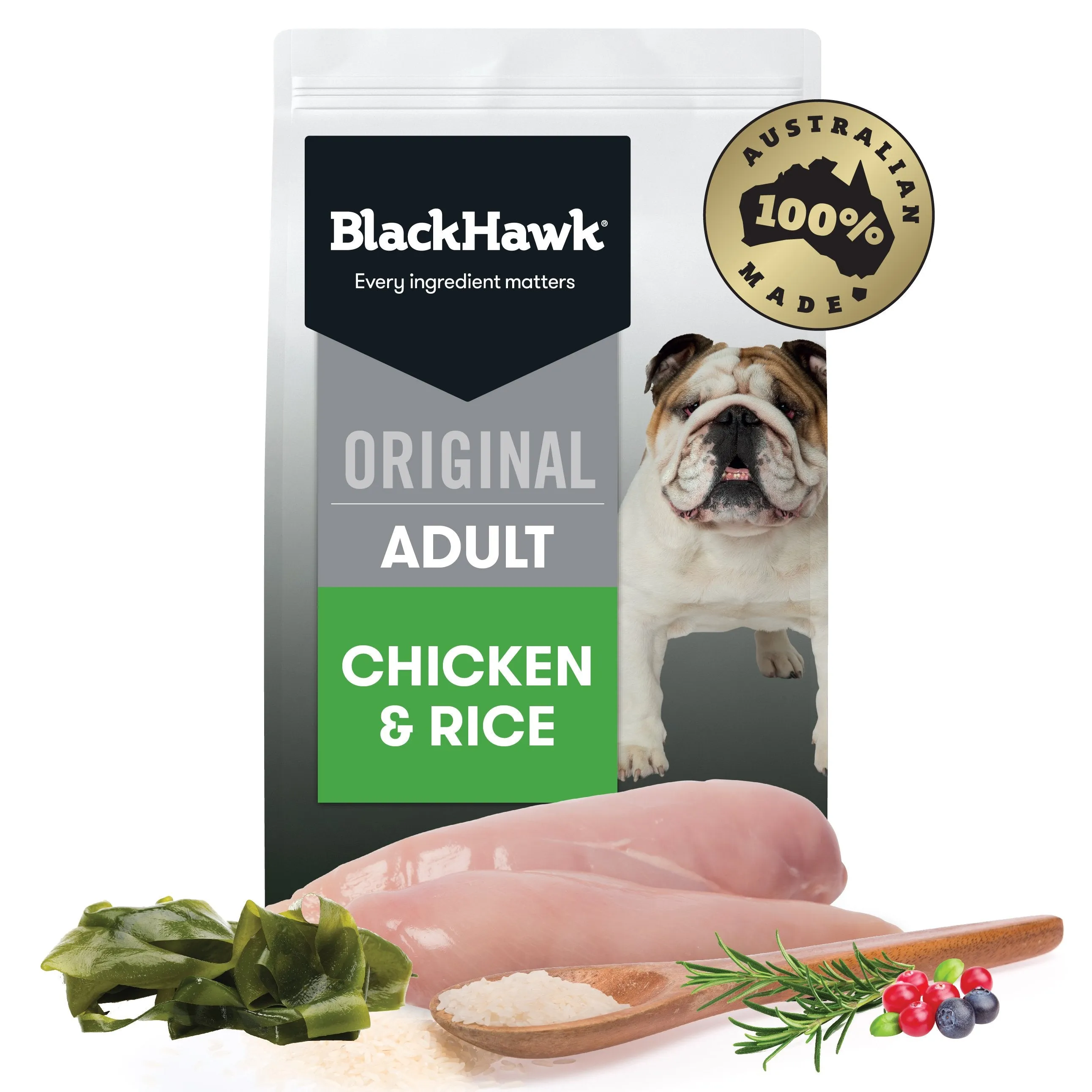 Black Hawk Original Chicken and Rice Dry Dog Food 10kg