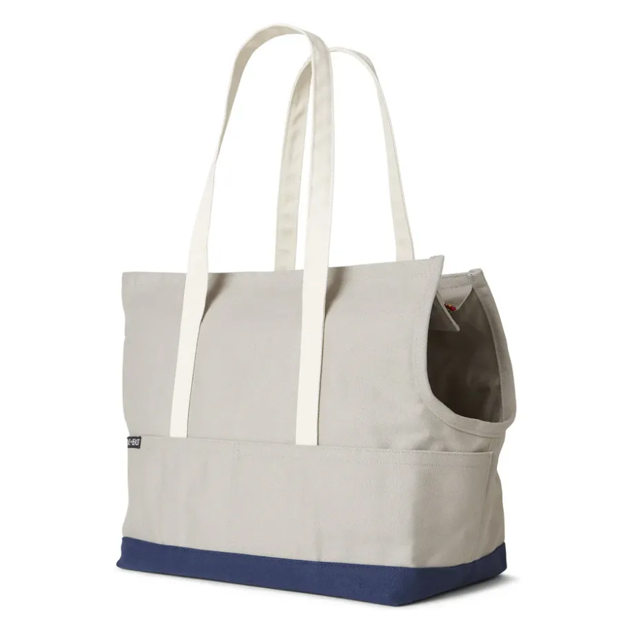 Canvas Pet Tote Grey & Navy