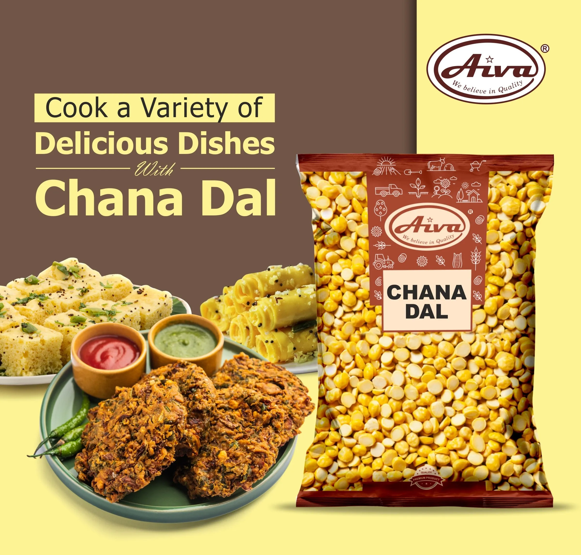 Chana Dal (Chick Peas Split)