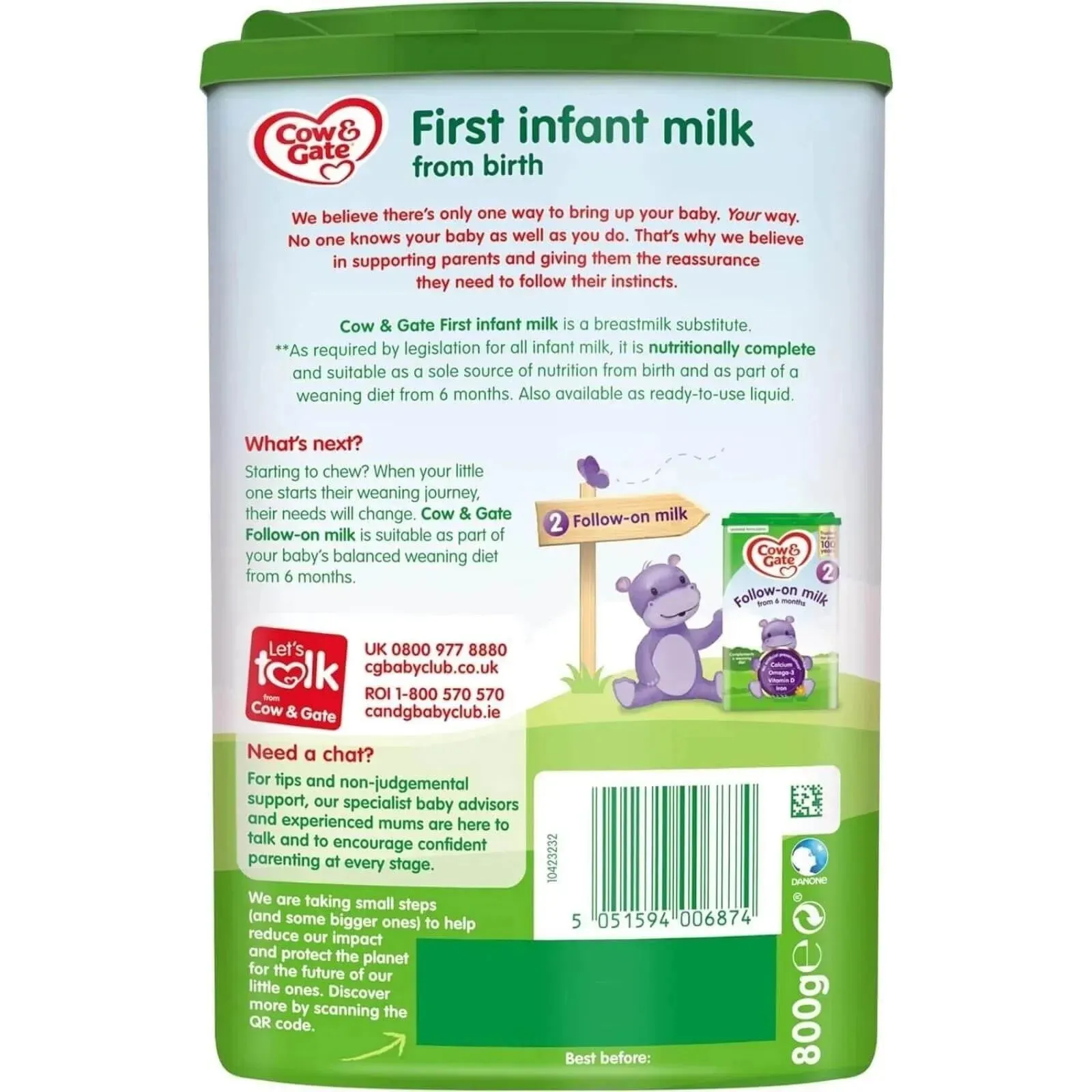 Cow & Gate 1 First Infant Milk Powder from Birth 800g