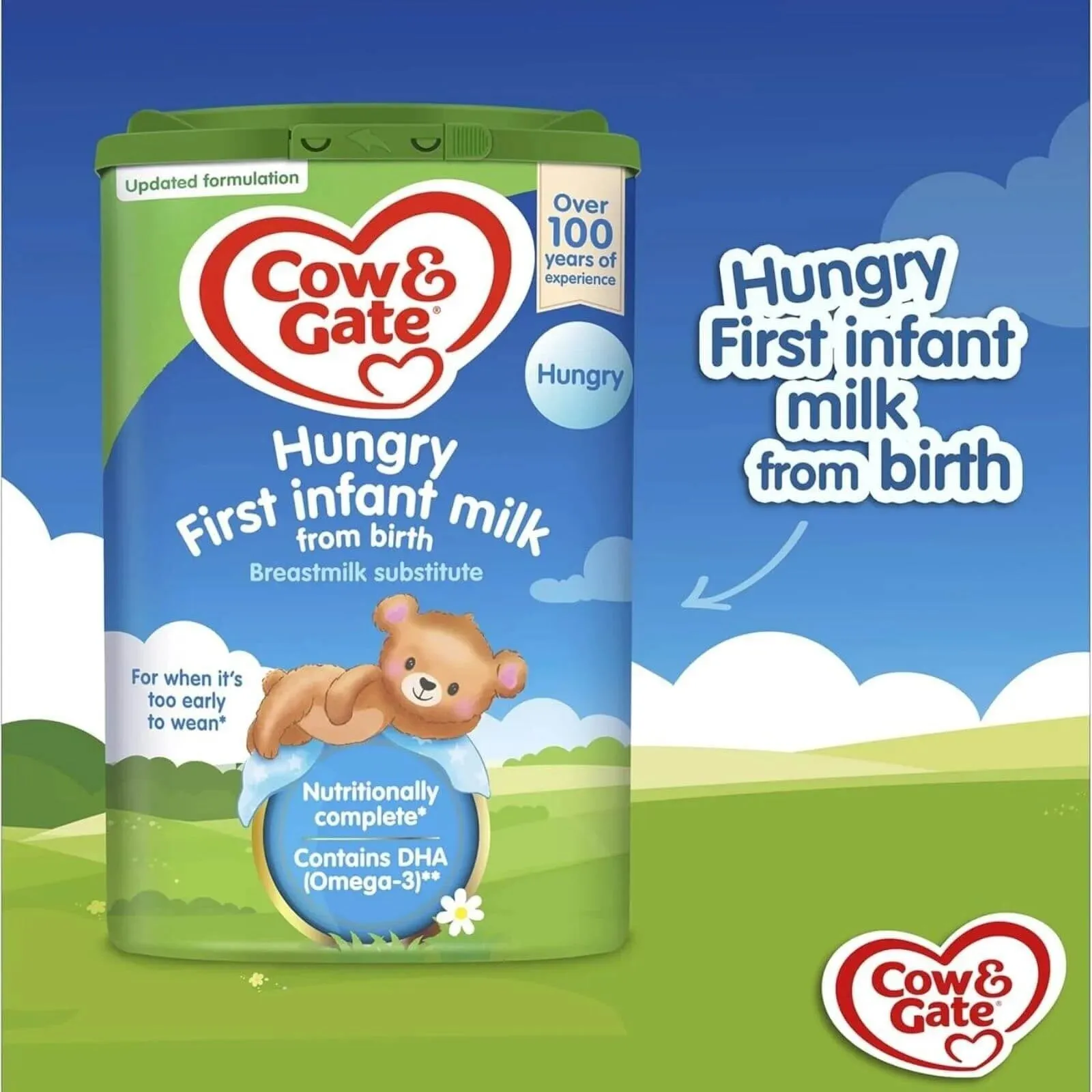 Cow & Gate 1 Hungry Baby Milk Powder from Birth 800g