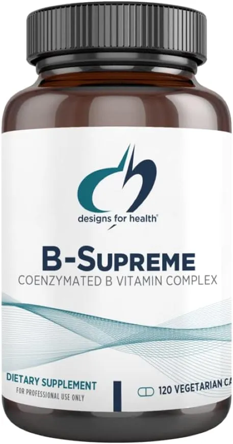 Designs for Health B-Supreme Vitamin B Complex, 120 Capsules