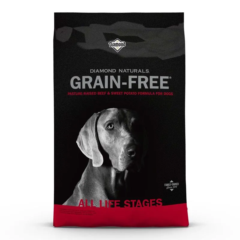 Diamond Naturals All Ages Beef/Sweet Potato Dry Dog Food Grain Free 28 lb