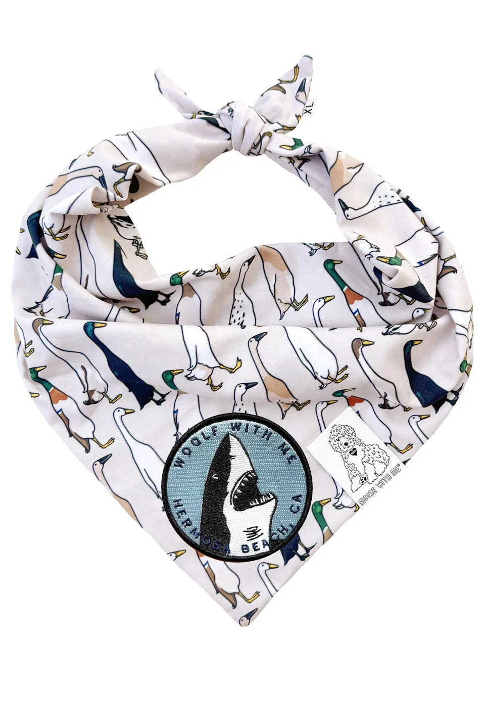 ★Dog Bandana Duck - Customize with Interchangeable Velcro Patches