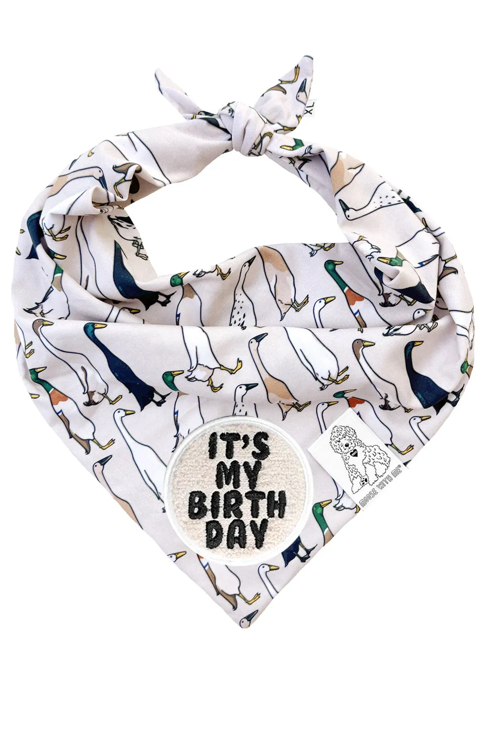 ★Dog Bandana Duck - Customize with Interchangeable Velcro Patches