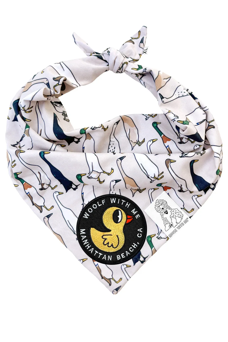 ★Dog Bandana Duck - Customize with Interchangeable Velcro Patches