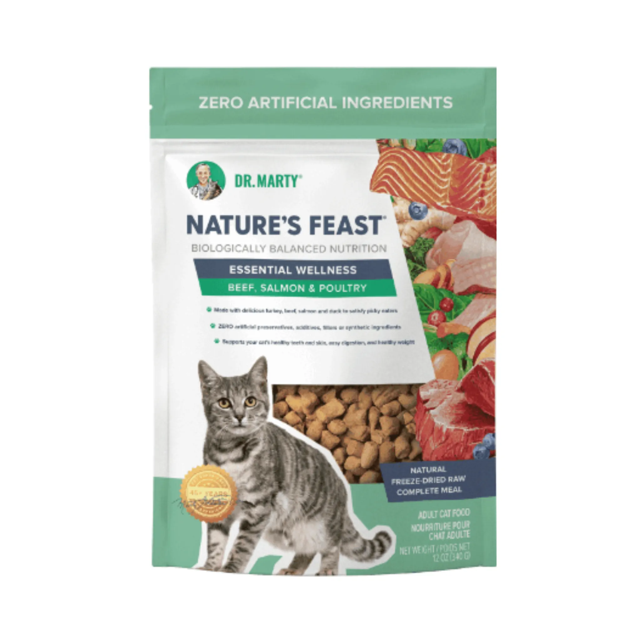 Dr. Marty's Nature's Feast Beef, Salmon & Poultry Freeze Dried Cat Food