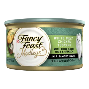 Fancy Feast Medleys White Meat Chicken Tuscany Adult Wet Cat Food 85g x 24