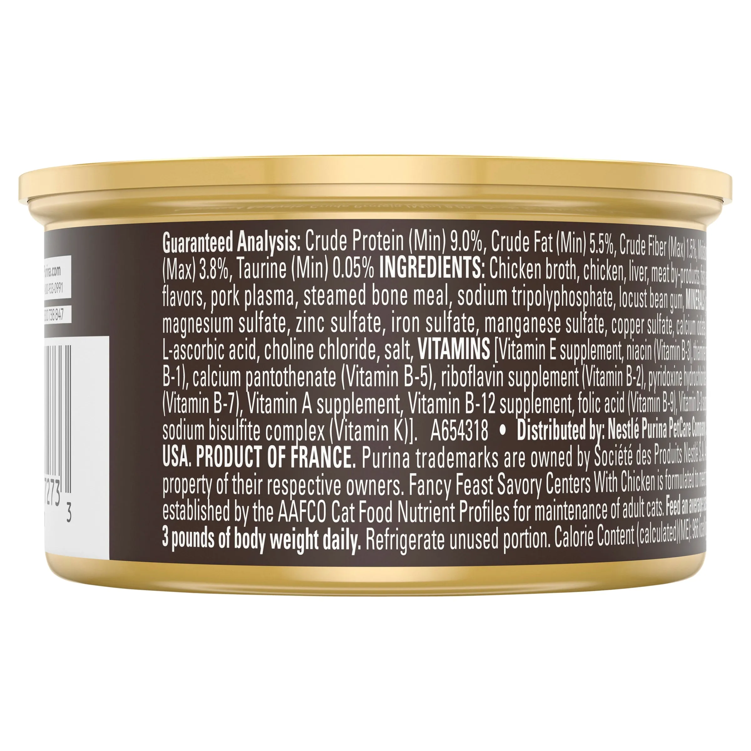 Fancy Feast Savoury Centers Pate With Chicken And Gourmet Gravy Center Adult Wet Cat Food 85g x 24