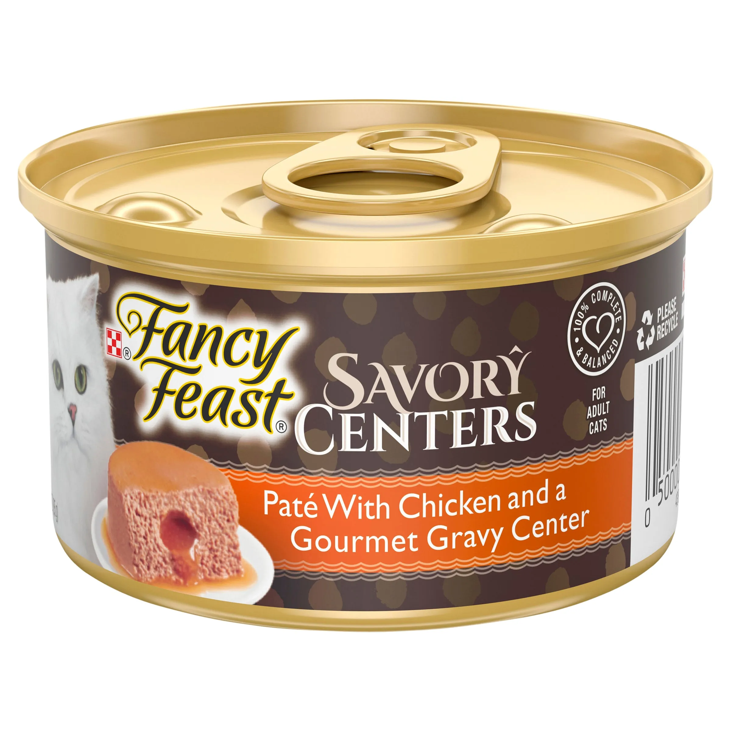 Fancy Feast Savoury Centers Pate With Chicken And Gourmet Gravy Center Adult Wet Cat Food 85g x 24