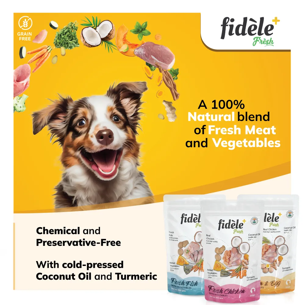 Fidele Plus Fresh Chicken with Vegetables Dog Wet Food