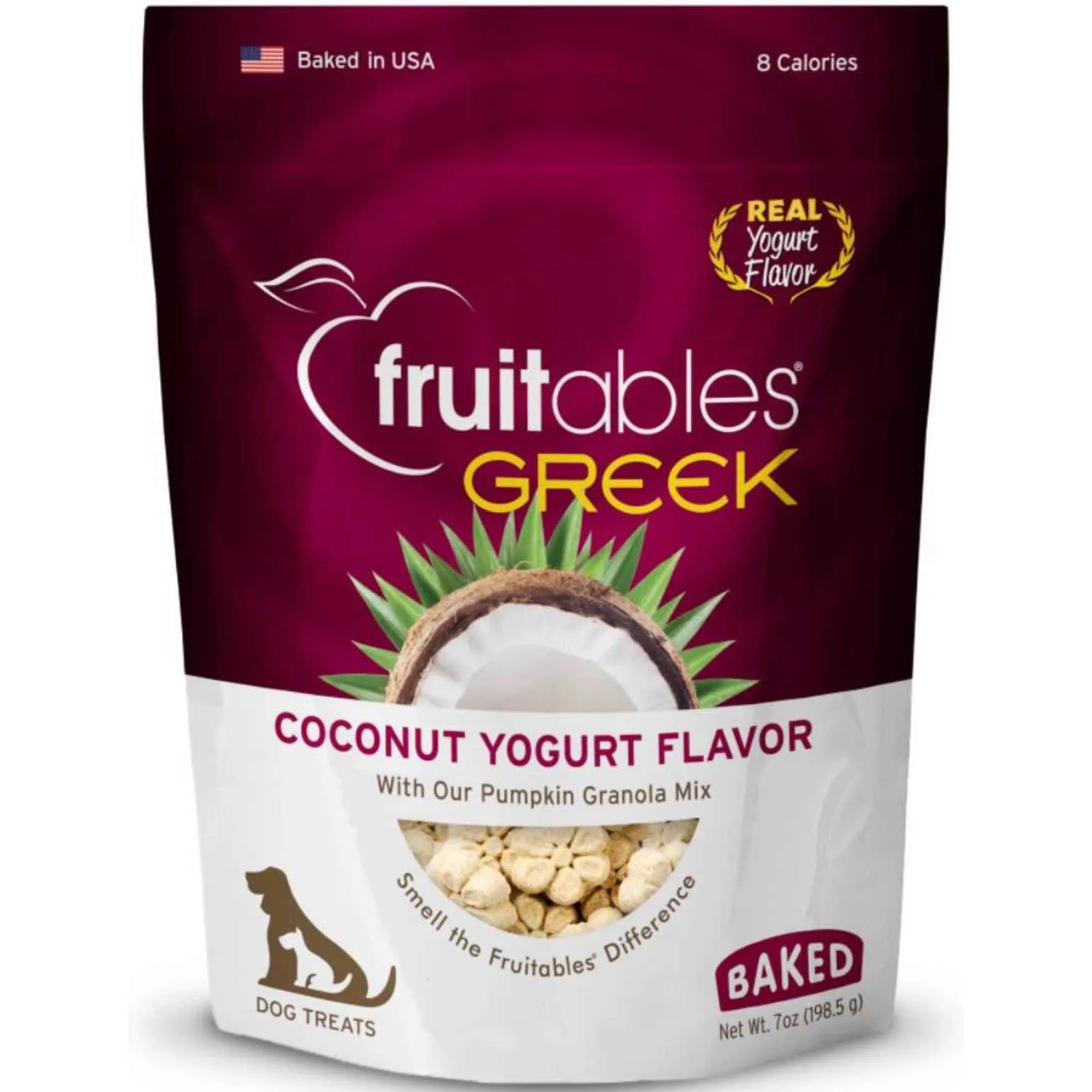 Fruitables Greek Coconut Yogurt Crunchy Dog Treats 7oz