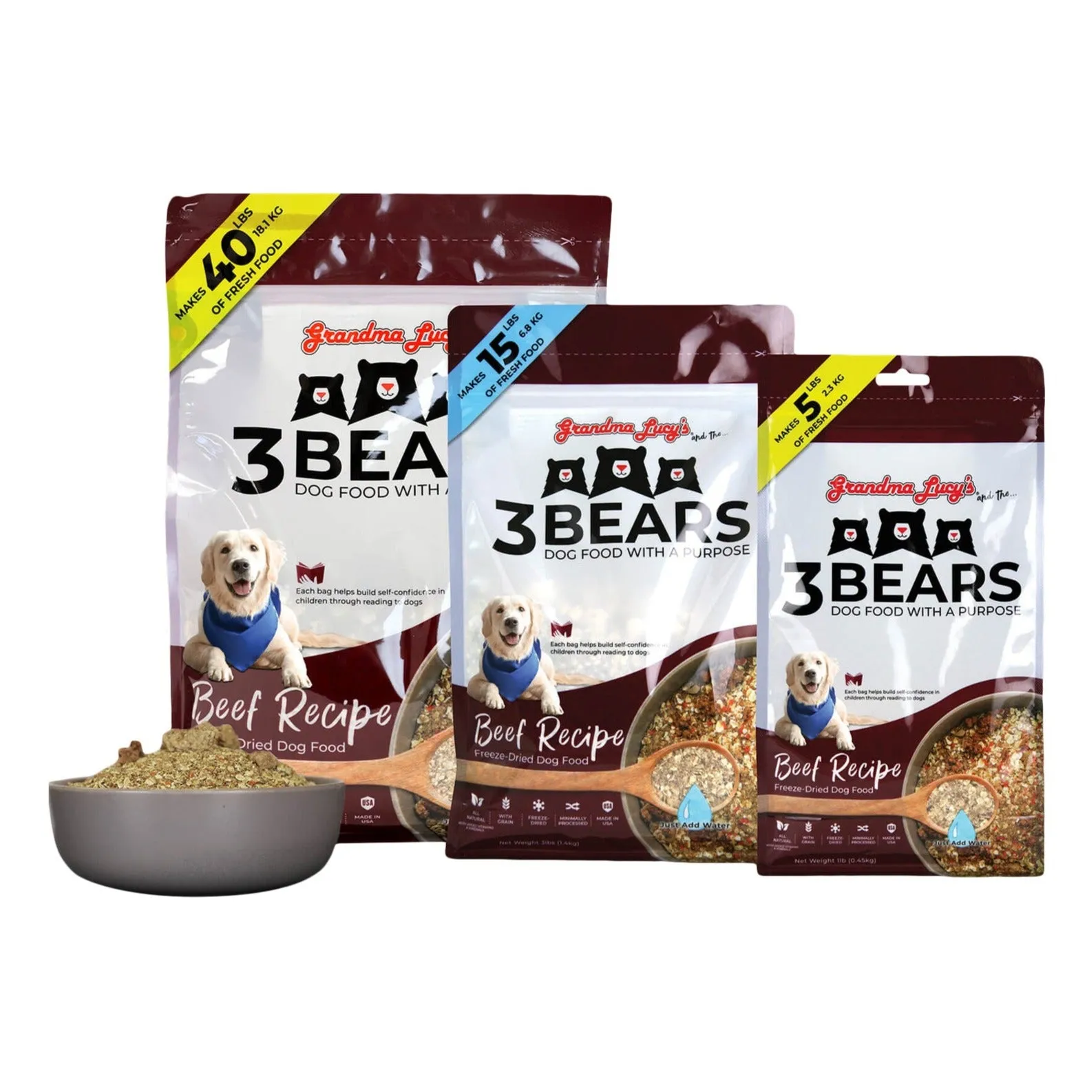 Grandma Lucy's 3 Bears Freeze Dried Dog Food