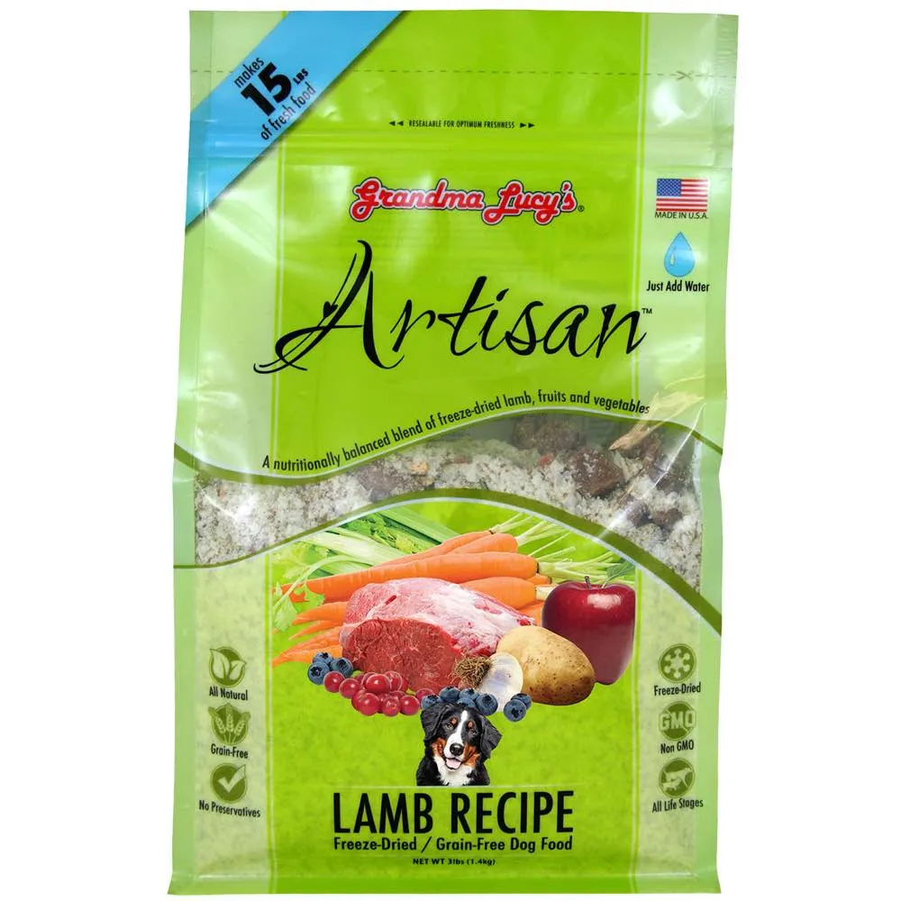 Grandma Lucy's Artisan Lamb Freeze-Dried Grain-Free Dog Food 3lb