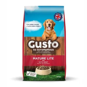 Gusto Mature Lite Working Dog Food with Beef 12kg