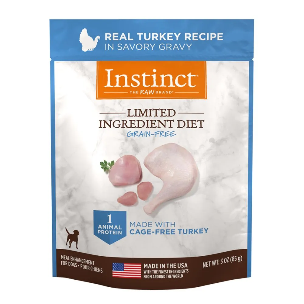 Instinct Limited Ingredient Diet Real Turkey Recipe Grain-Free Wet Dog Food Topper 3oz