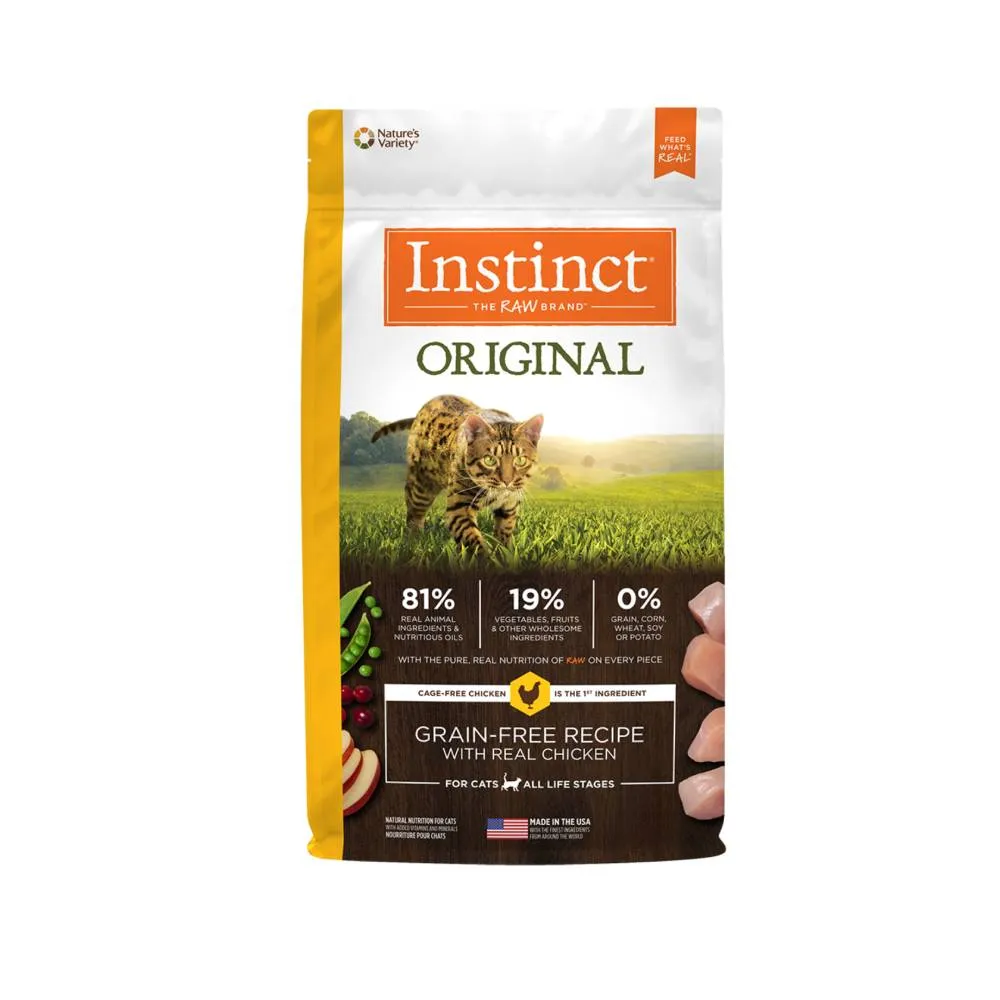 Instinct The Raw Brand Cat Original Grain-Free Dry Food Real Chicken Recipe 1lb