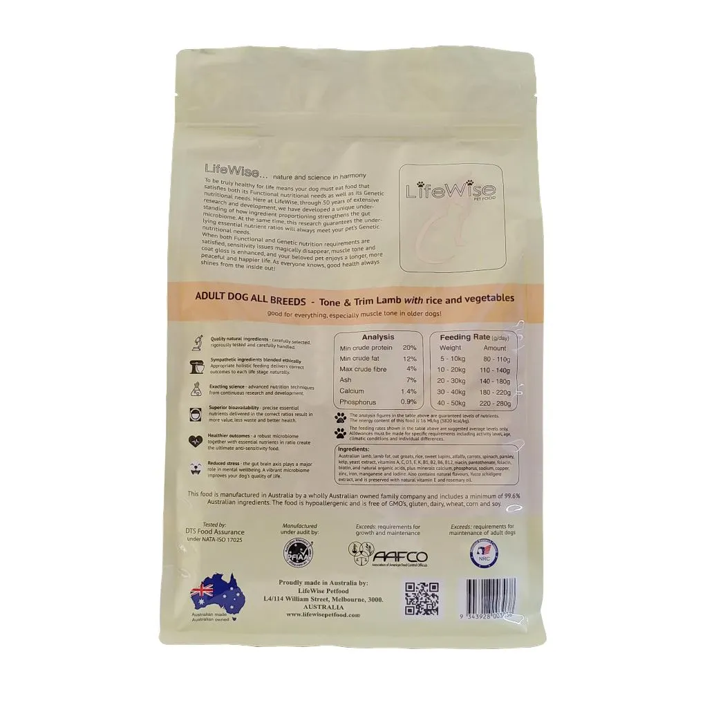 Lifewise Tone & Trim Lamb with Oats and Vegetables Dog Food