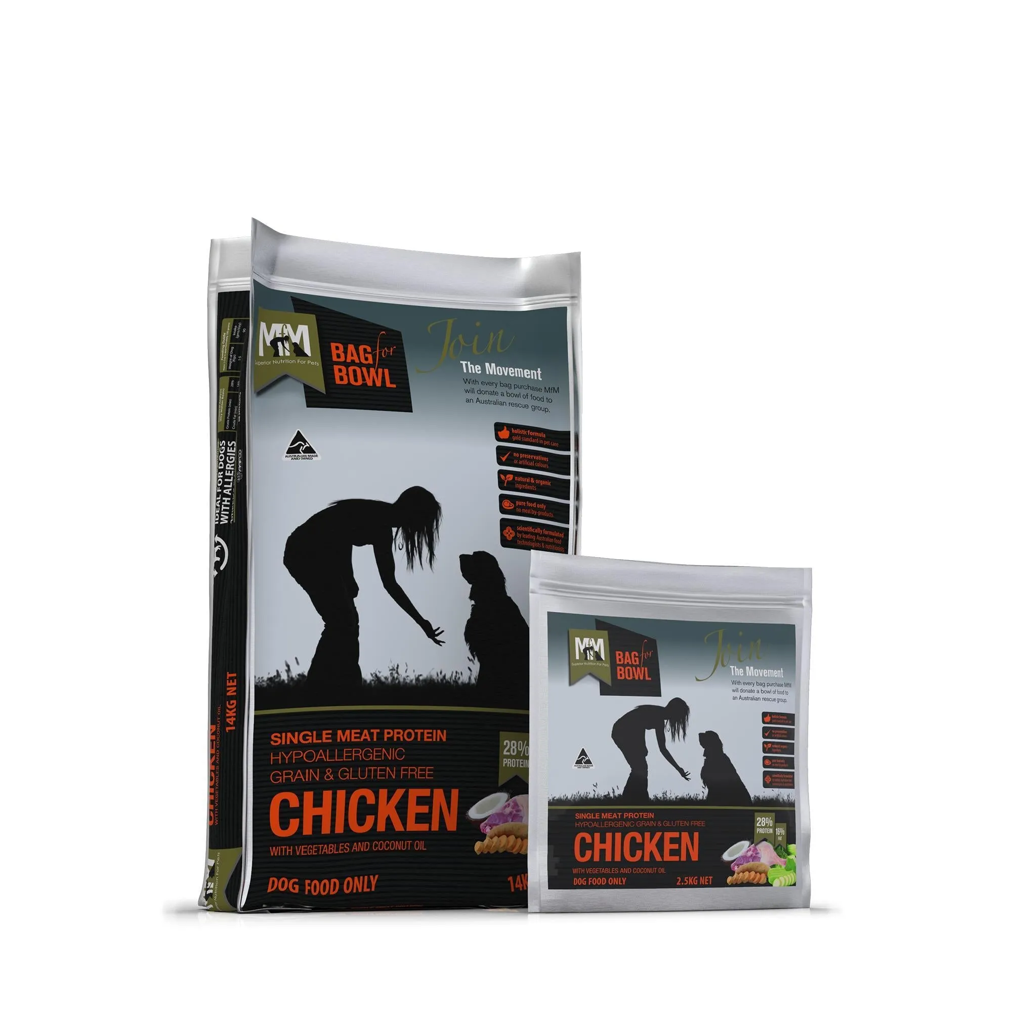 Grain-Free Single Protein Chicken Dry Dog Food, 2.5kg - Meals for Mutts