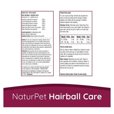 NaturPet Hairball Care for Cats & Dogs 100ml