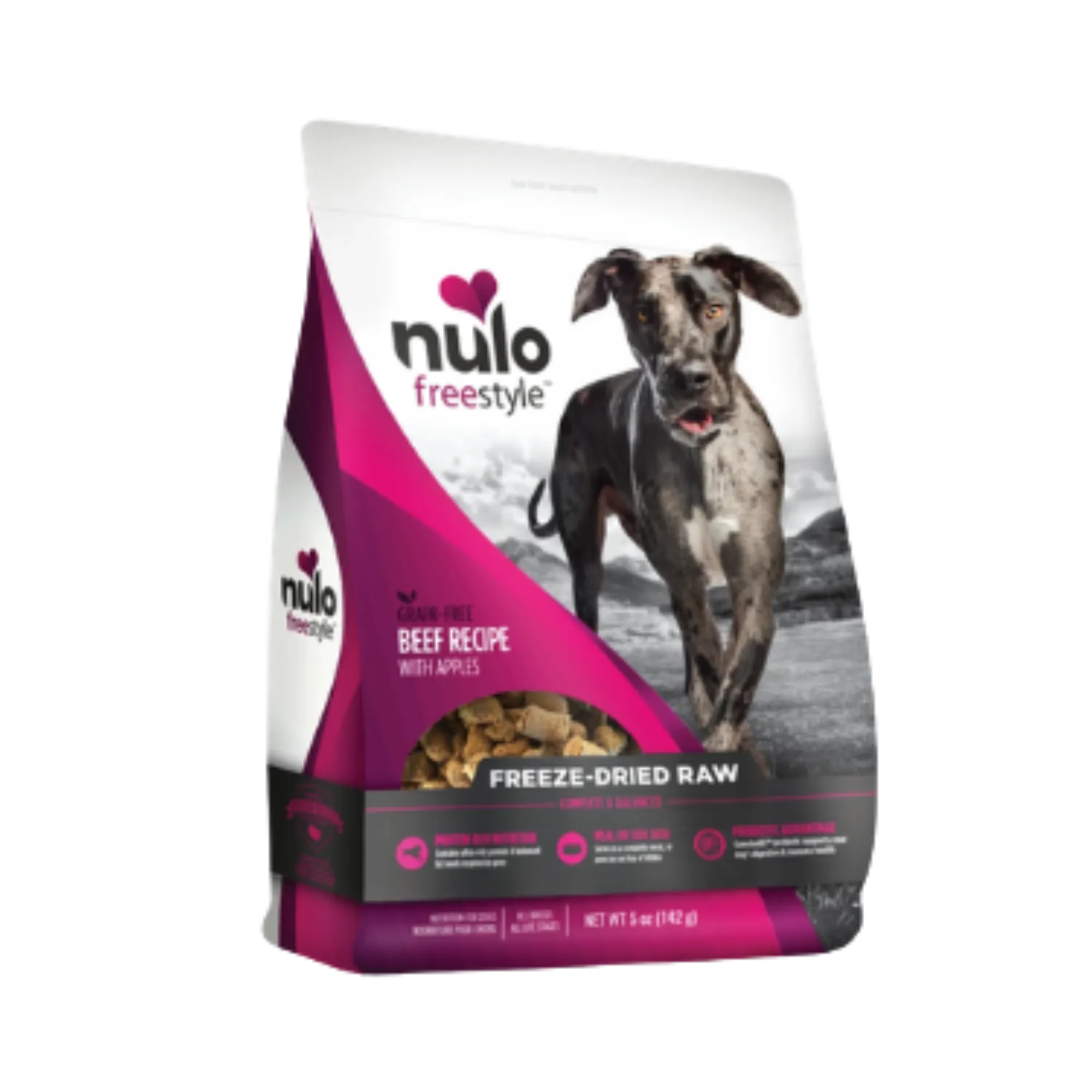 Nulo Freestyle Grain-Free Beef with Apples Recipe Freeze-Dried Dog Food