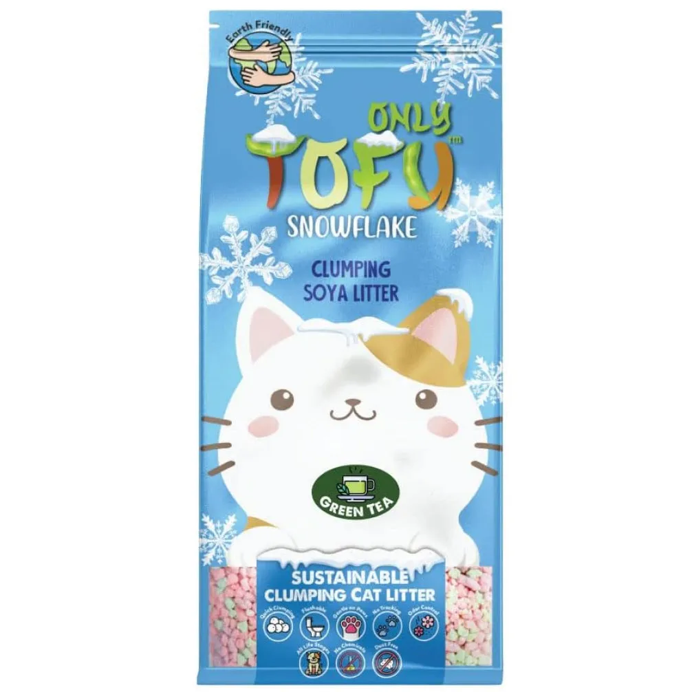 NutraPet Tofu  Snowflake Green Tea Clumping Cat Litter