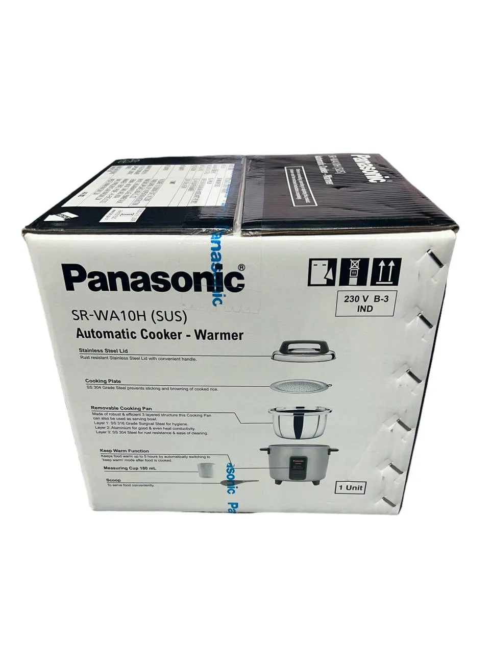 Panasonic SR-WA10H (SUS) - Premium Triply Stainless Steel Rice Cooker for Perfect Cooking