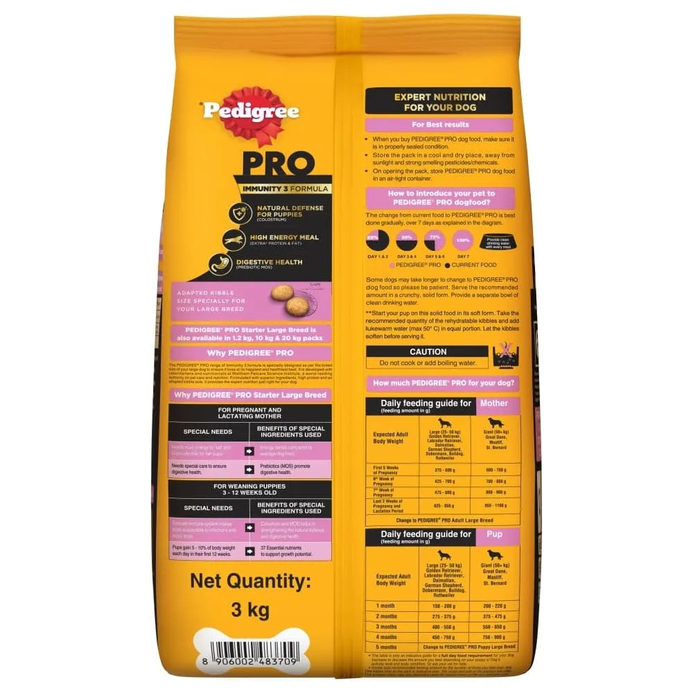 Pedigree PRO Expert Nutrition Lactating/Pregnant Mother & Puppy Starter(3 to 12 Weeks) Large Breed Dog Dry Food (Limited Shelf Life) (Buy 1 Get 1)