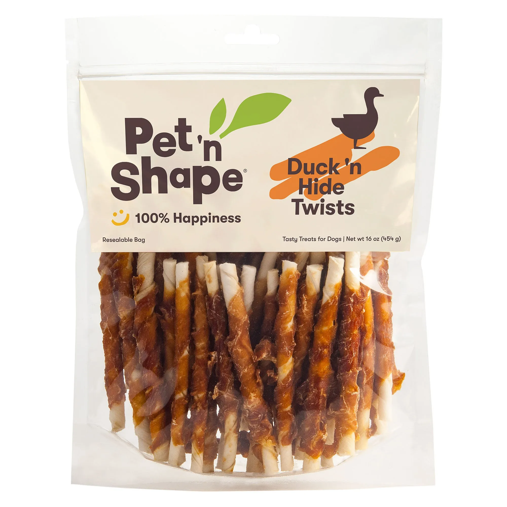 Pet 'n Shape Duck Hide Twists Dog Treat  16oz