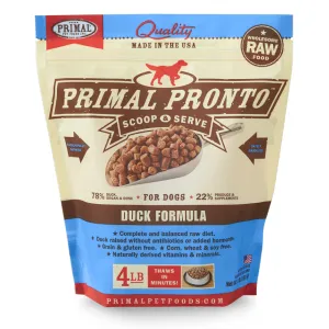 Primal Pronto Duck Formula Raw Frozen Dog Food 4lb