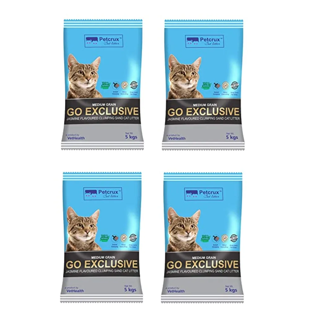 Purepet Lavender Scented Clumping Cat Litter and Petcrux Scoopable Montonite Jasmine Scented Cat Litter in Reusable Jute Bag (5kg   5kg)