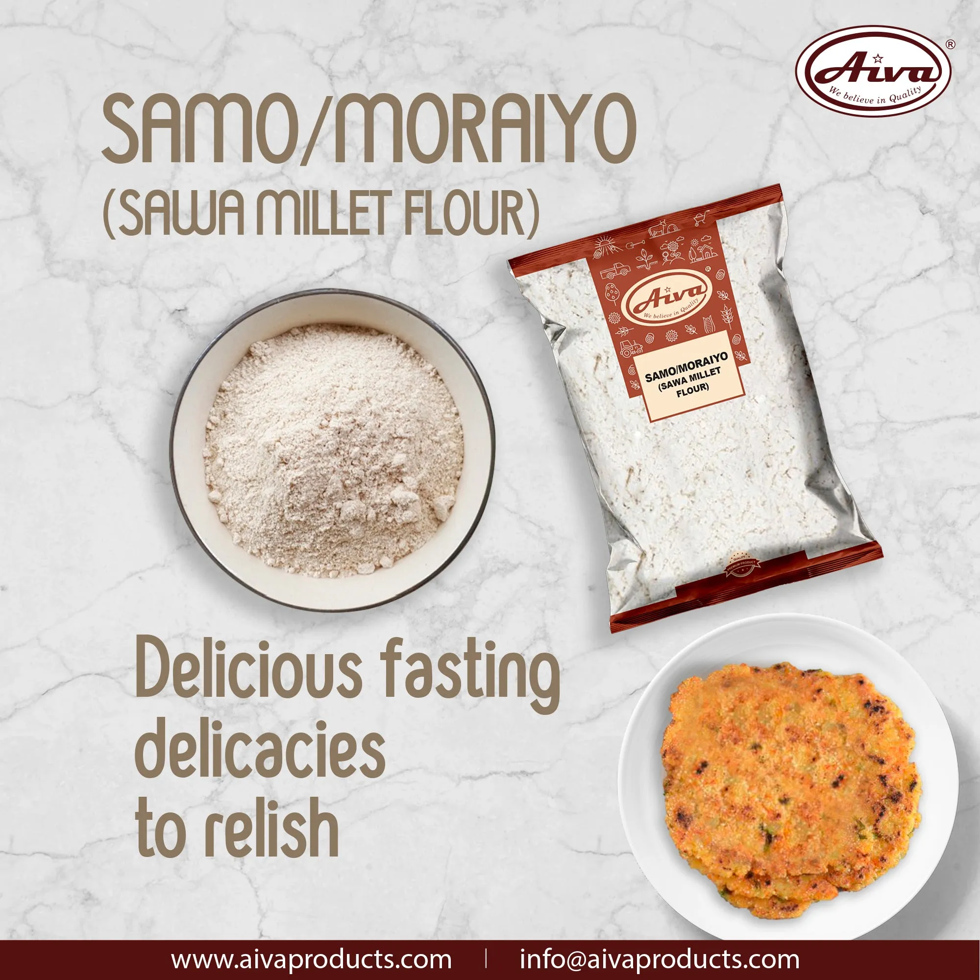 Samo ( Moraiyo ) Sawa Millet Flour - Echinochloa frumentacea - 2 lb