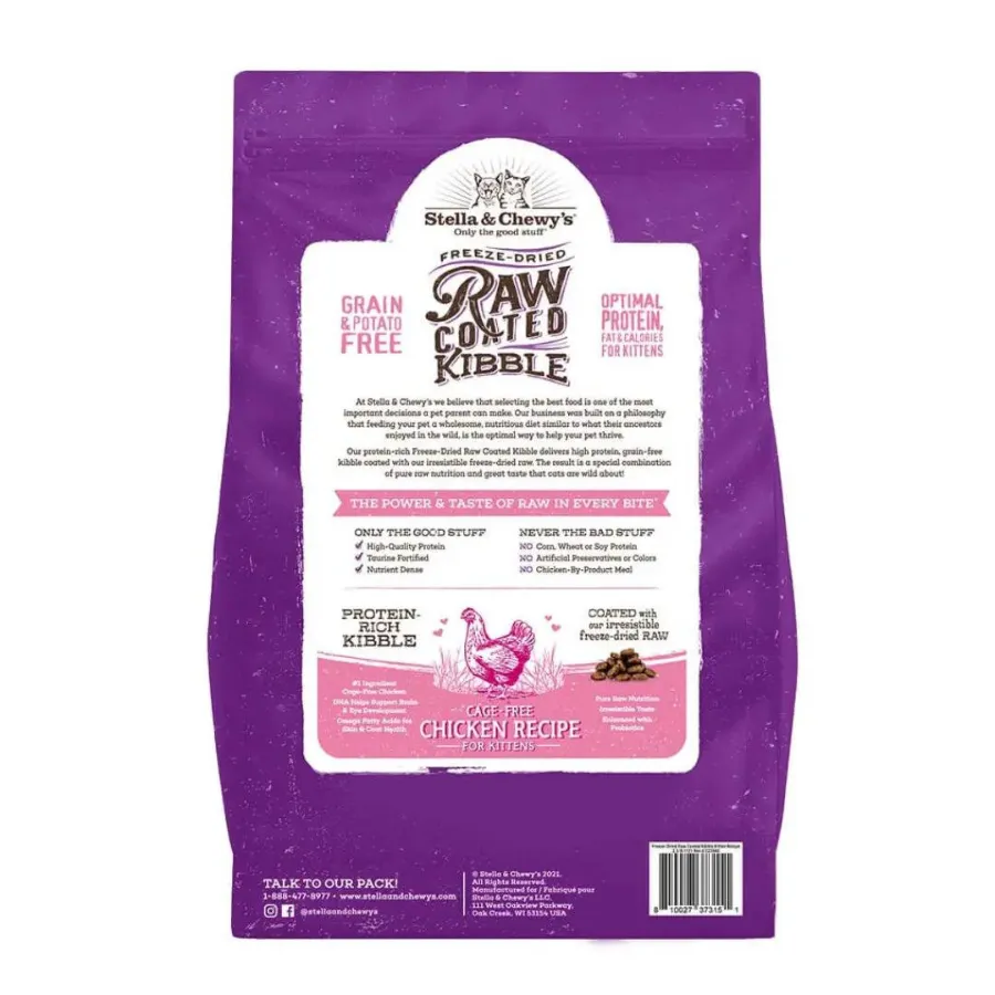 Stella & Chewy's Chicken Flavored Raw Coated Cage-Free Kitten Dry Cat Food