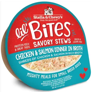 Stella & Chewy's Lil Bites Savory Stew Chicken & Salmon Dog Food 2.8 oz