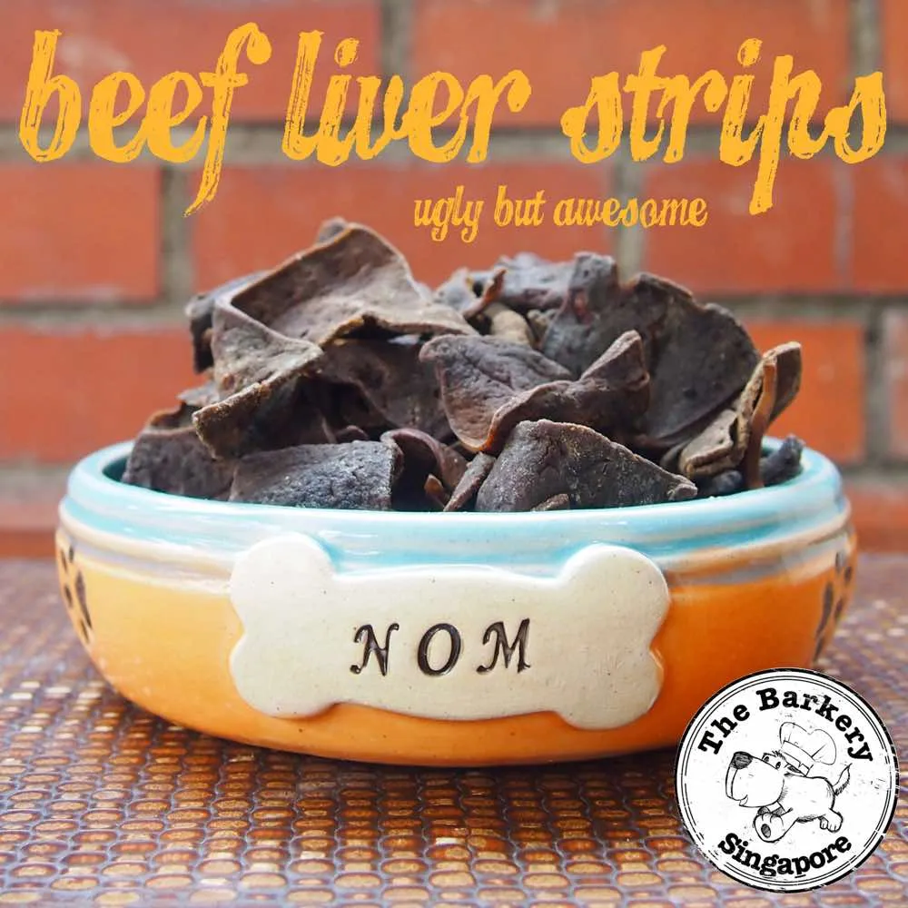 The Barkery Beef Liver Strips Dehydrated Dog Treats