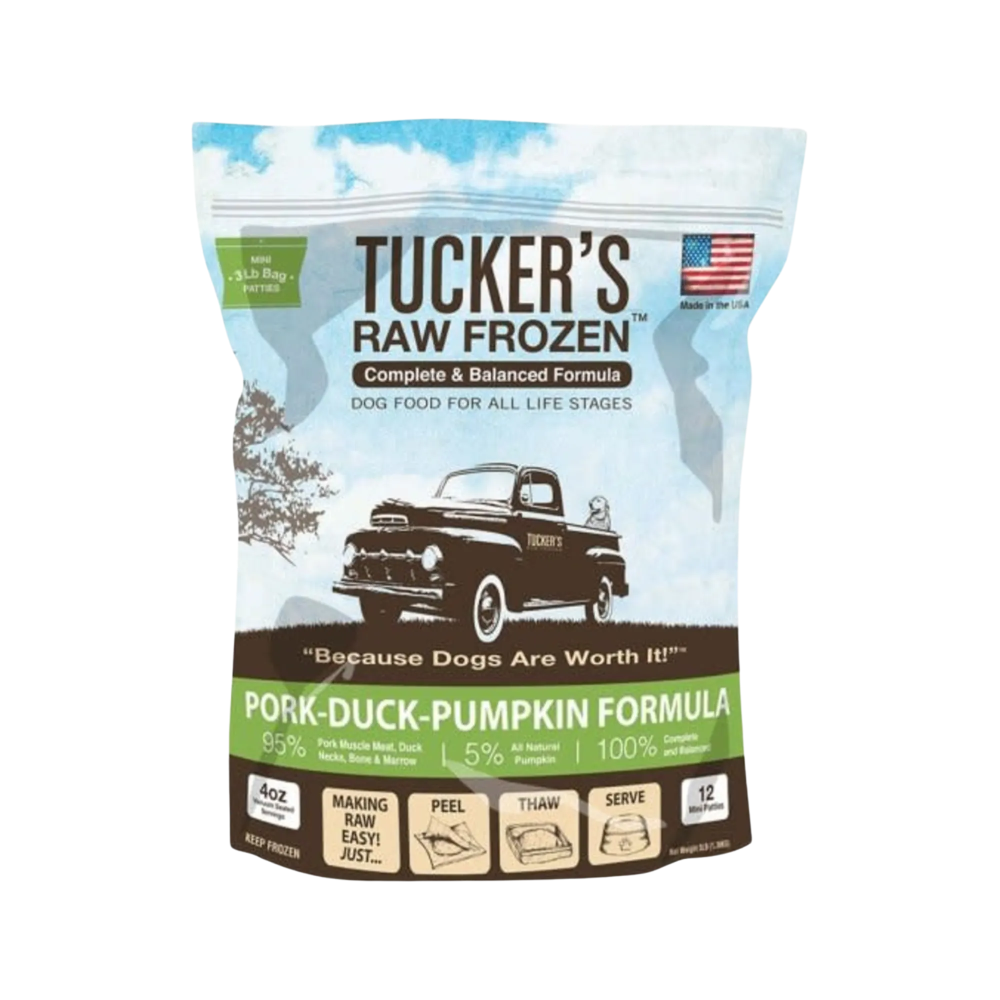 Tucker's® Raw Frozen Pork, Duck & Pumpkin Formula Food for Dogs