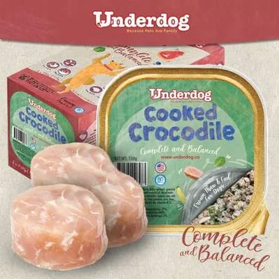 Underdog Cooked Crocodile Complete & Balanced Fresh Frozen Dog Food (150g)