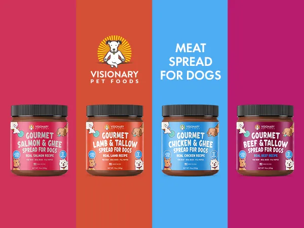 Visionary Pet Foods - Lamb Meat Spread for Dogs | Healthier Choice to Peanut Butter | 10oz Jar