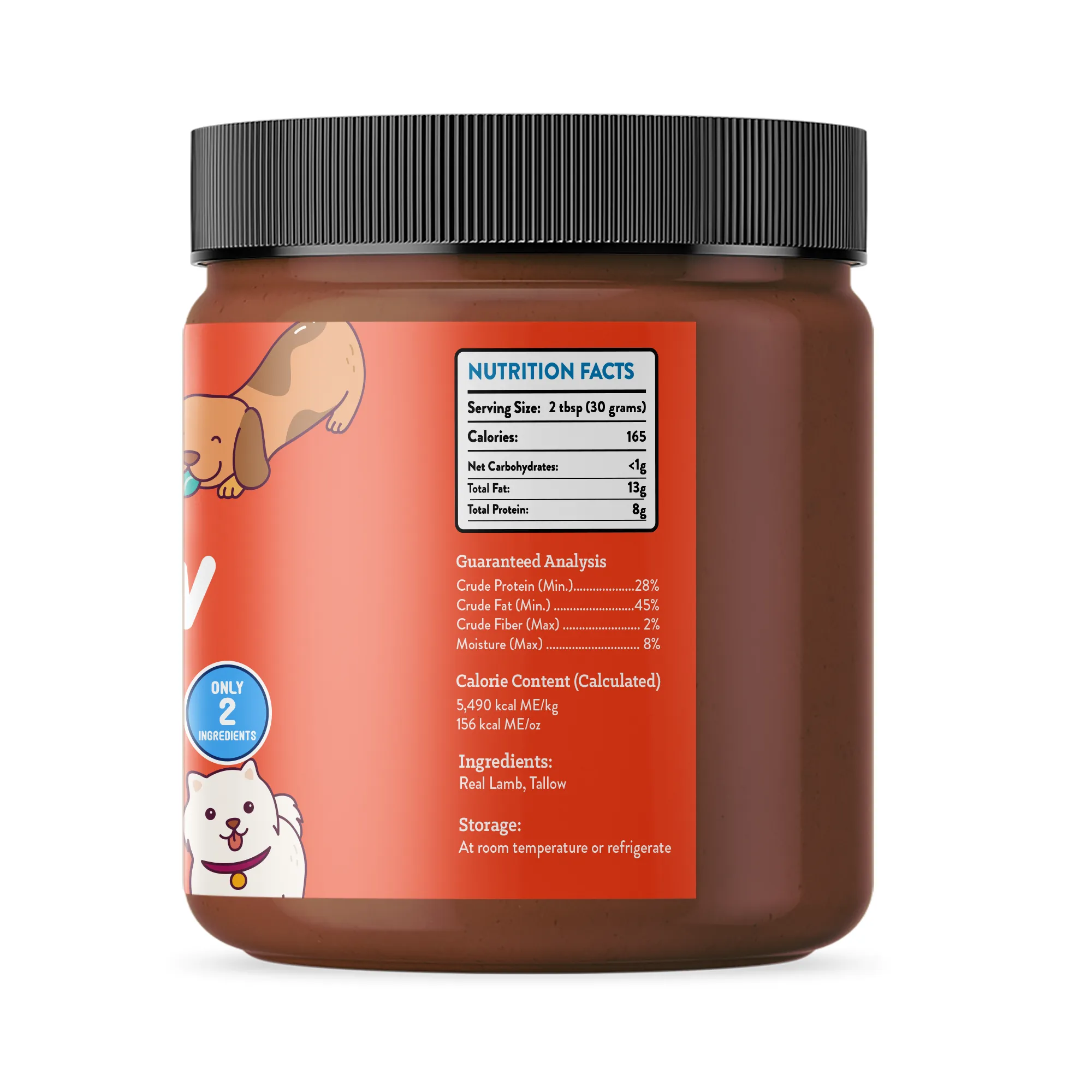 Visionary Pet Foods - Lamb Meat Spread for Dogs | Healthier Choice to Peanut Butter | 10oz Jar