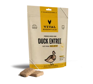 Vital Essentials Duck Entree Mini Patties Freeze-Dried Raw Cat Food