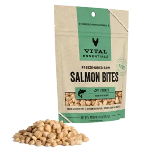 Vital Essentials Freeze-Dried Alaskan Salmon Bites Dog Treats 2.5 oz